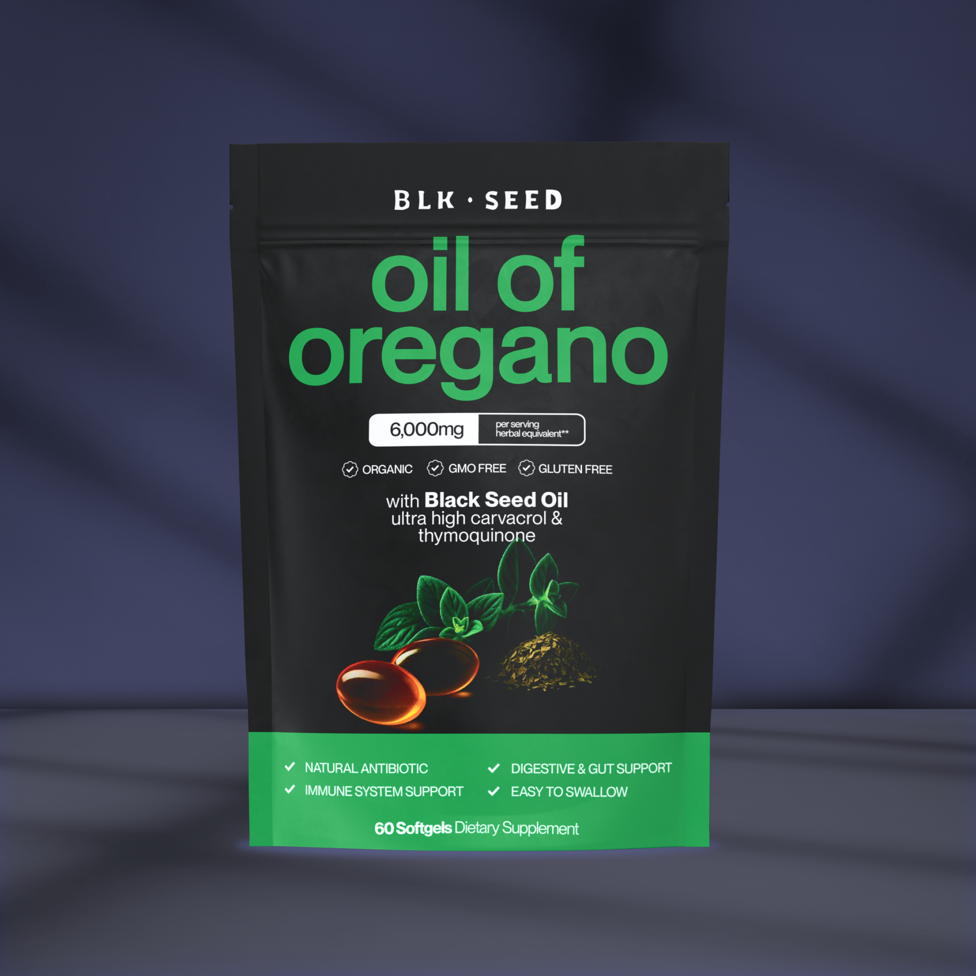 BLK Seed® Oil of Oregano & Black Seed oil Capsules